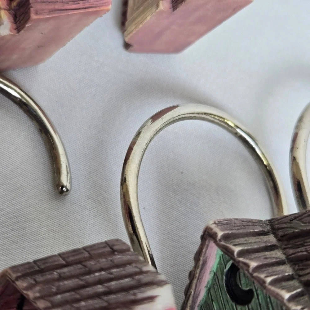Linda Spivey Rustic Country Outhouse Shower Curtain Hooks Set of 6 Resin Metal